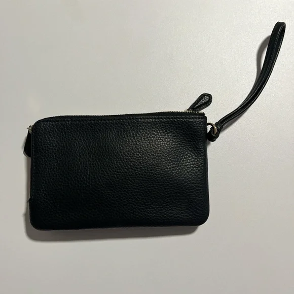 Coach Black Leather Wristlet - Picture 2 of 4